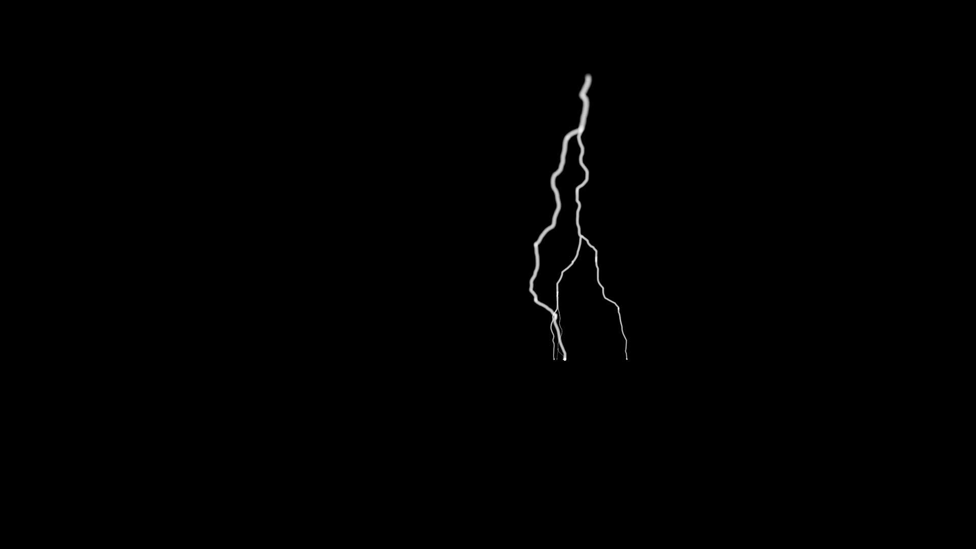 黑色背景上逼真的雷击动画视频的预览图