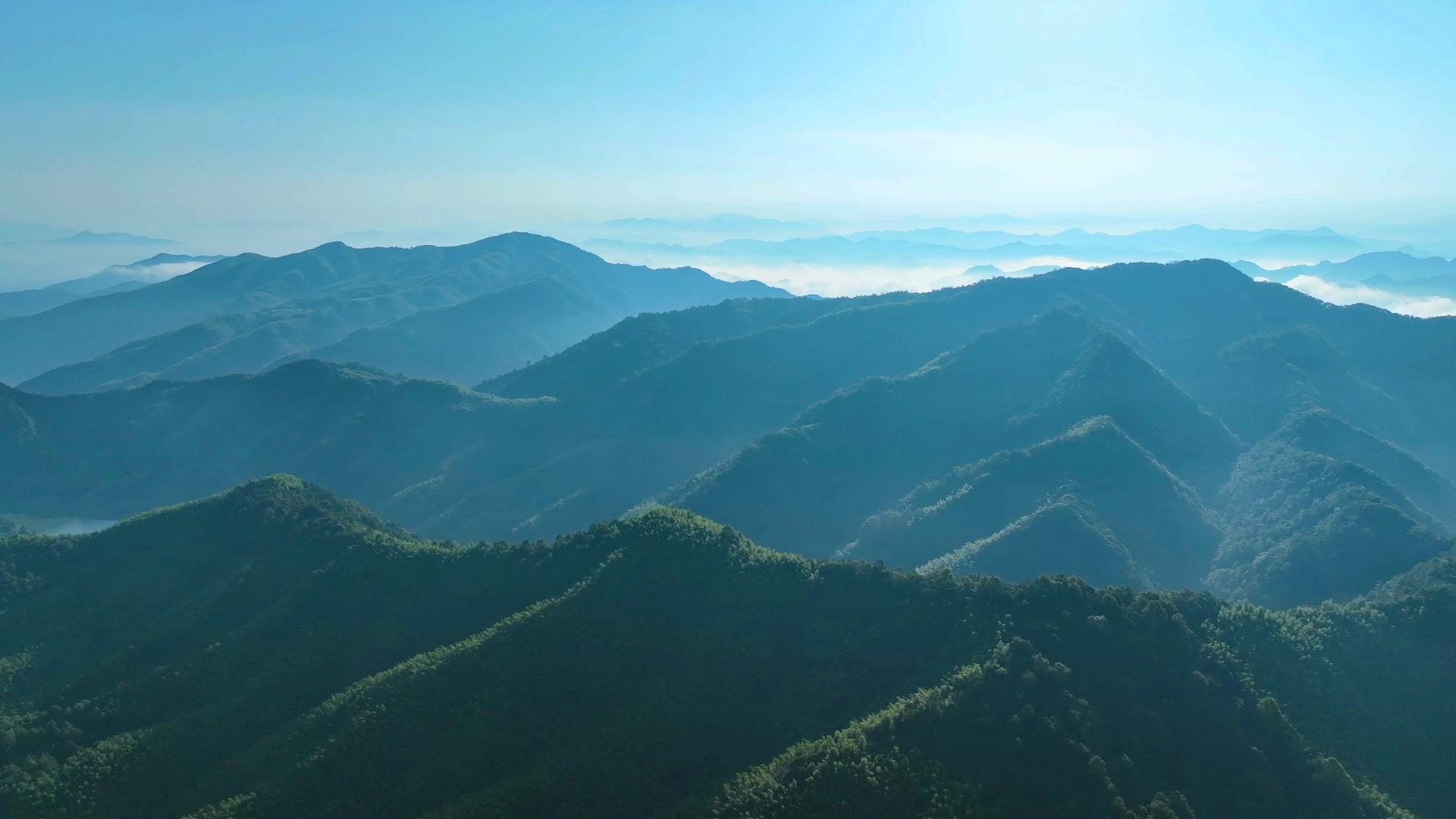 4K航拍安徽皖南高山风景群山自然风光视频的预览图