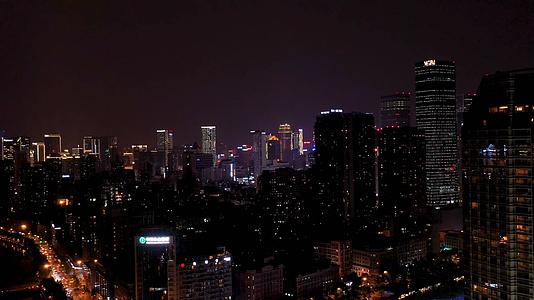 成都天府中心市区夜景航拍视频视频的预览图