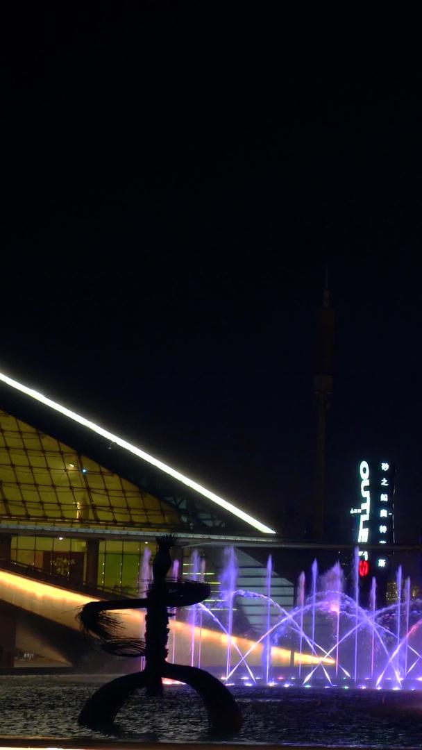 美丽杭州CBD音乐喷泉夜景视频的预览图