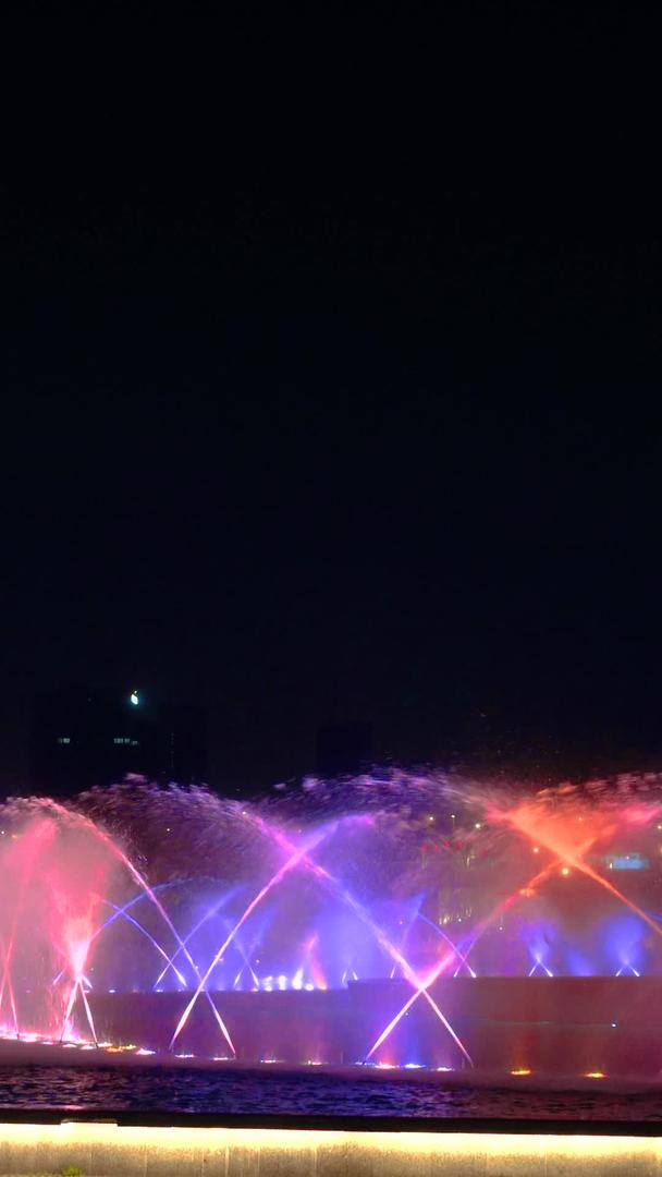 美丽杭州CBD音乐喷泉夜景视频的预览图