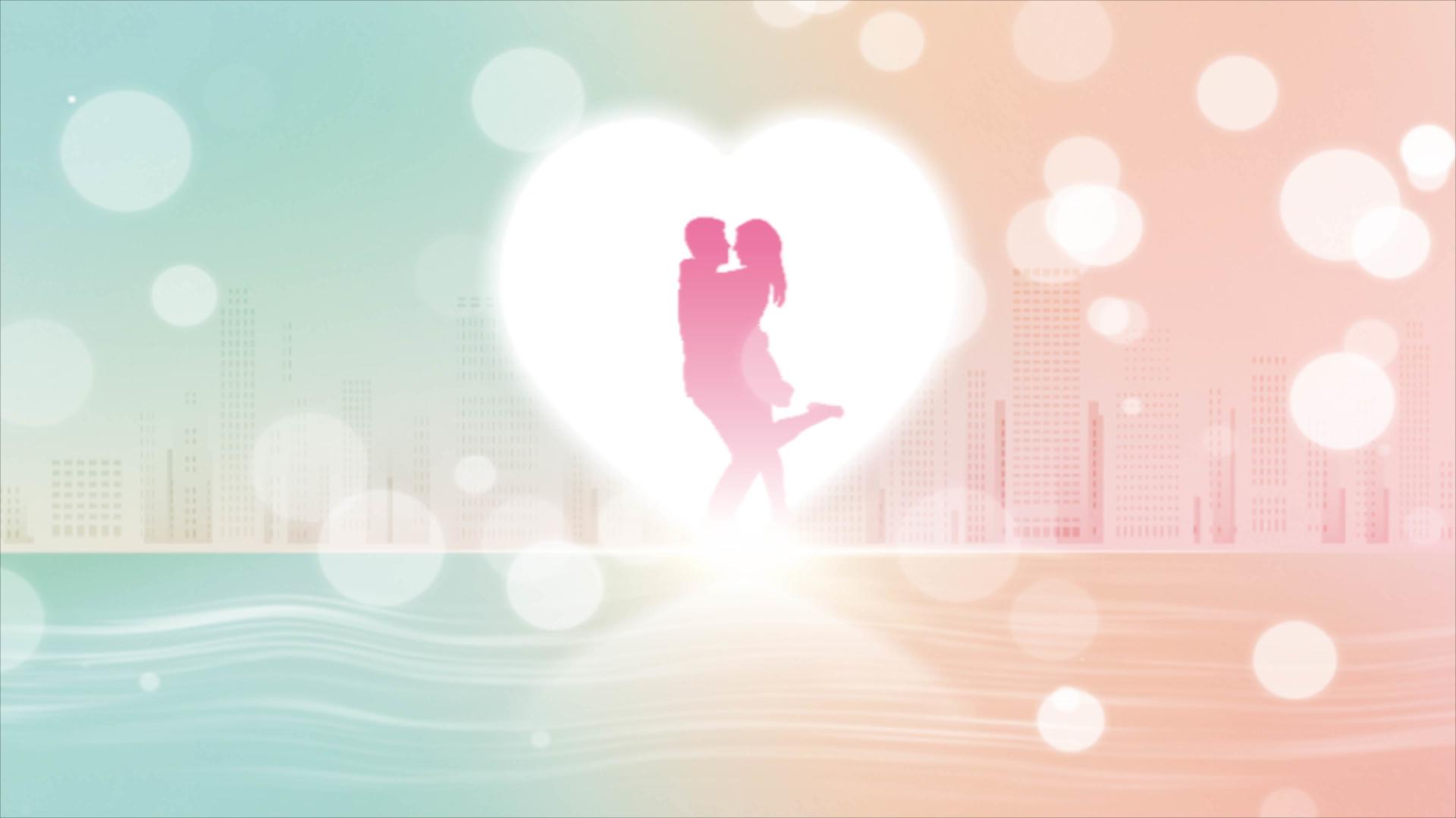 情人节浪漫唯美爱心粒子动态背景视频视频的预览图