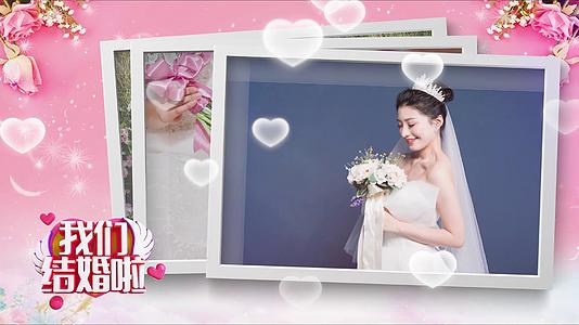浪漫粉色婚礼相册纪念册视频的预览图