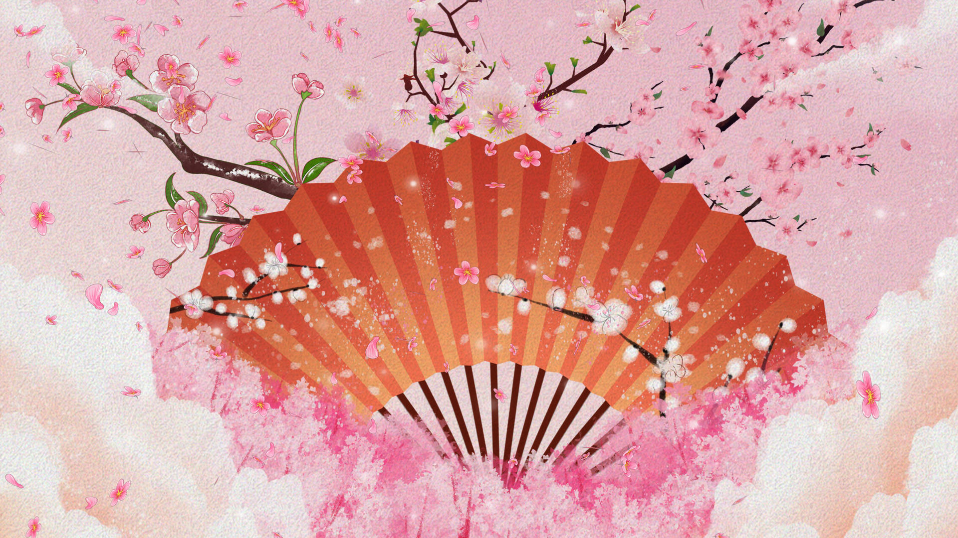 春季粉红樱花唯美动态背景视频视频的预览图