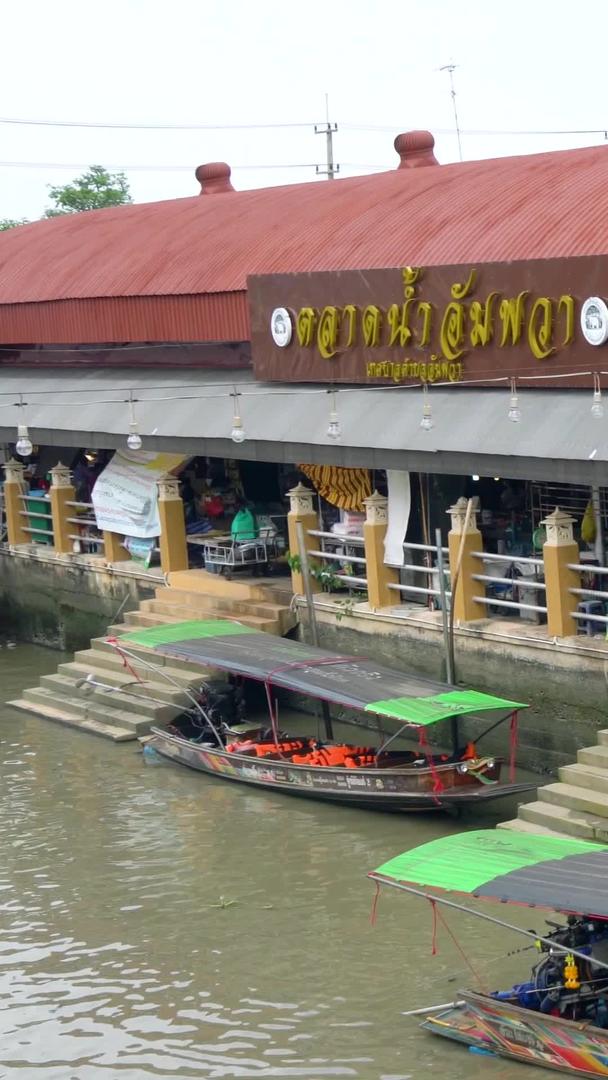 收集泰国旅游地水上市场视频的预览图
