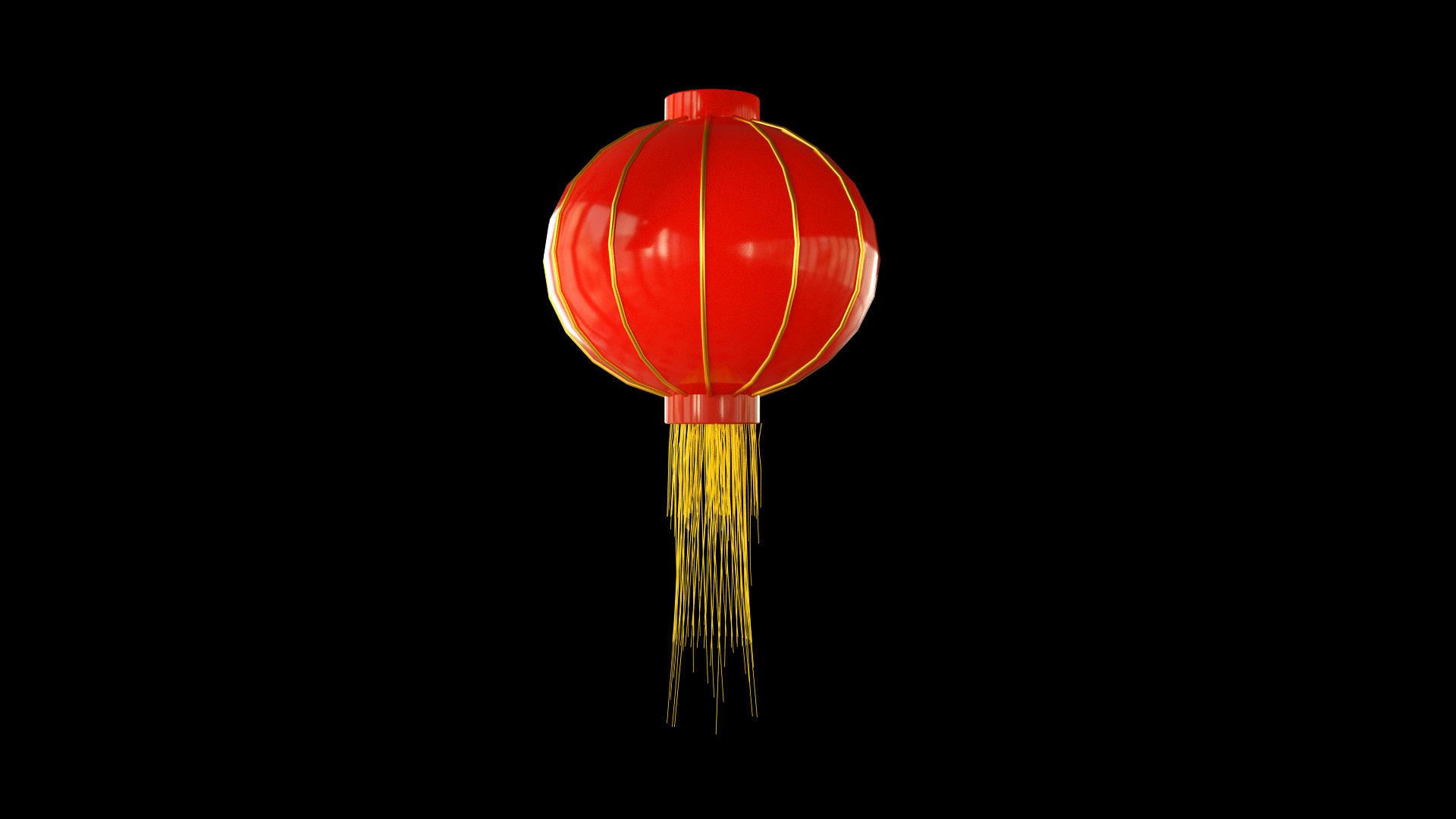 中国风红色三维灯笼旋转展示视频的预览图