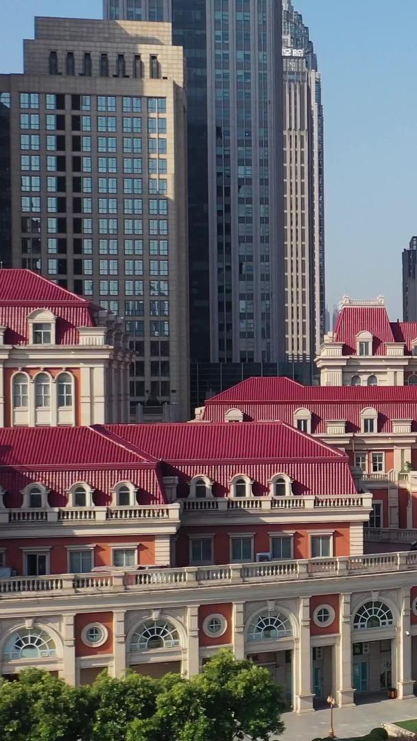 摩天大楼天津城市风景市中心航拍视频视频的预览图