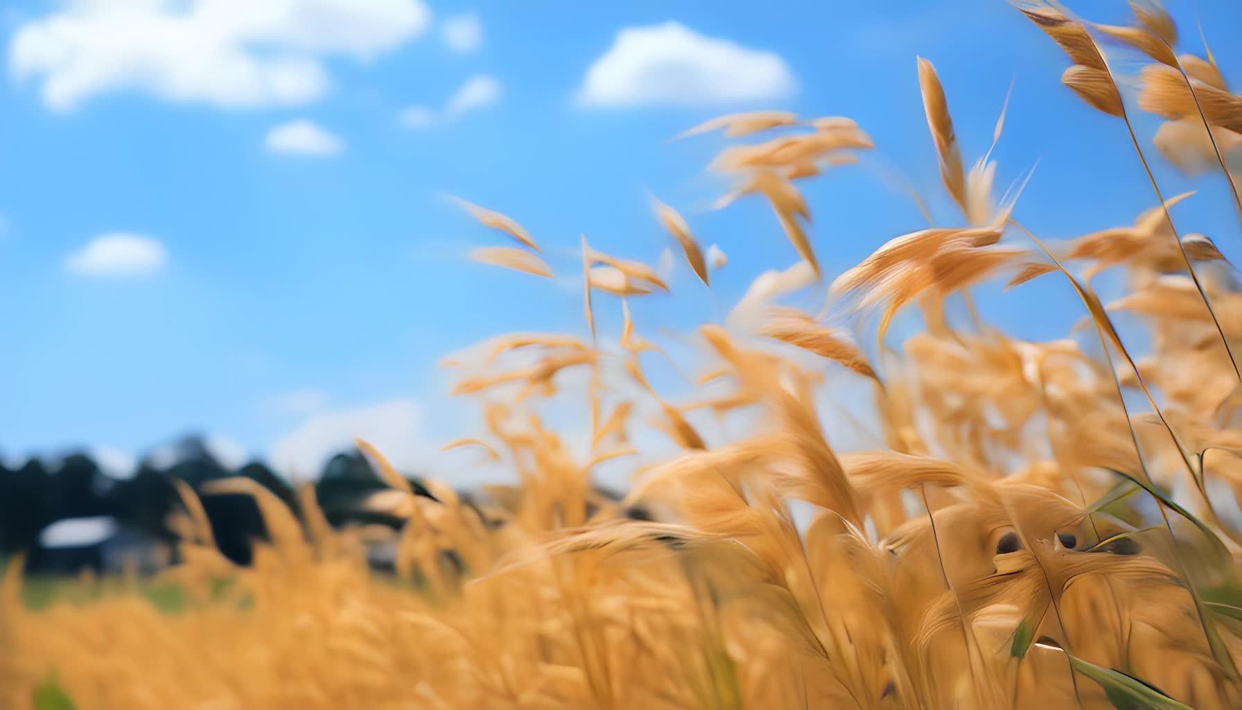小麦田在农村种植视频的预览图