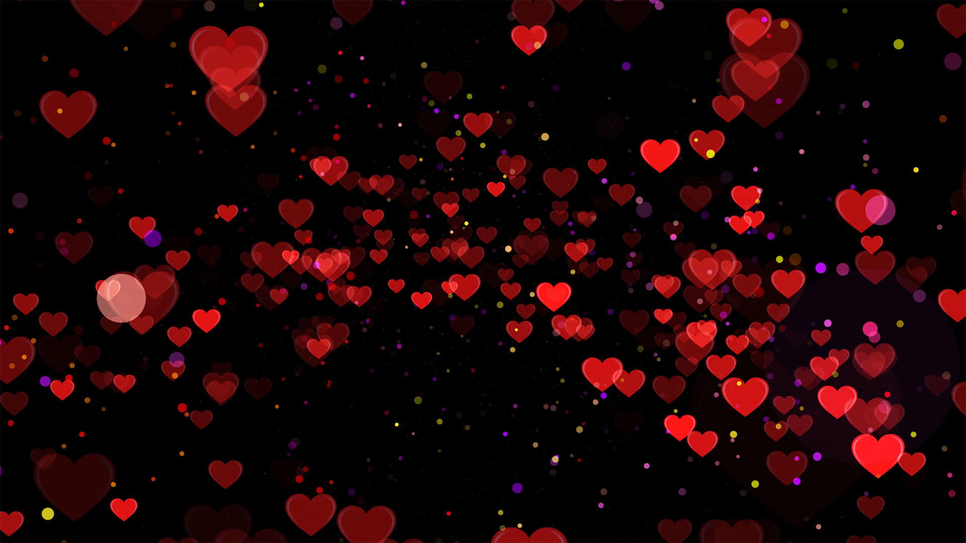 4K唯美粒子红心浪漫爱情背景视频的预览图