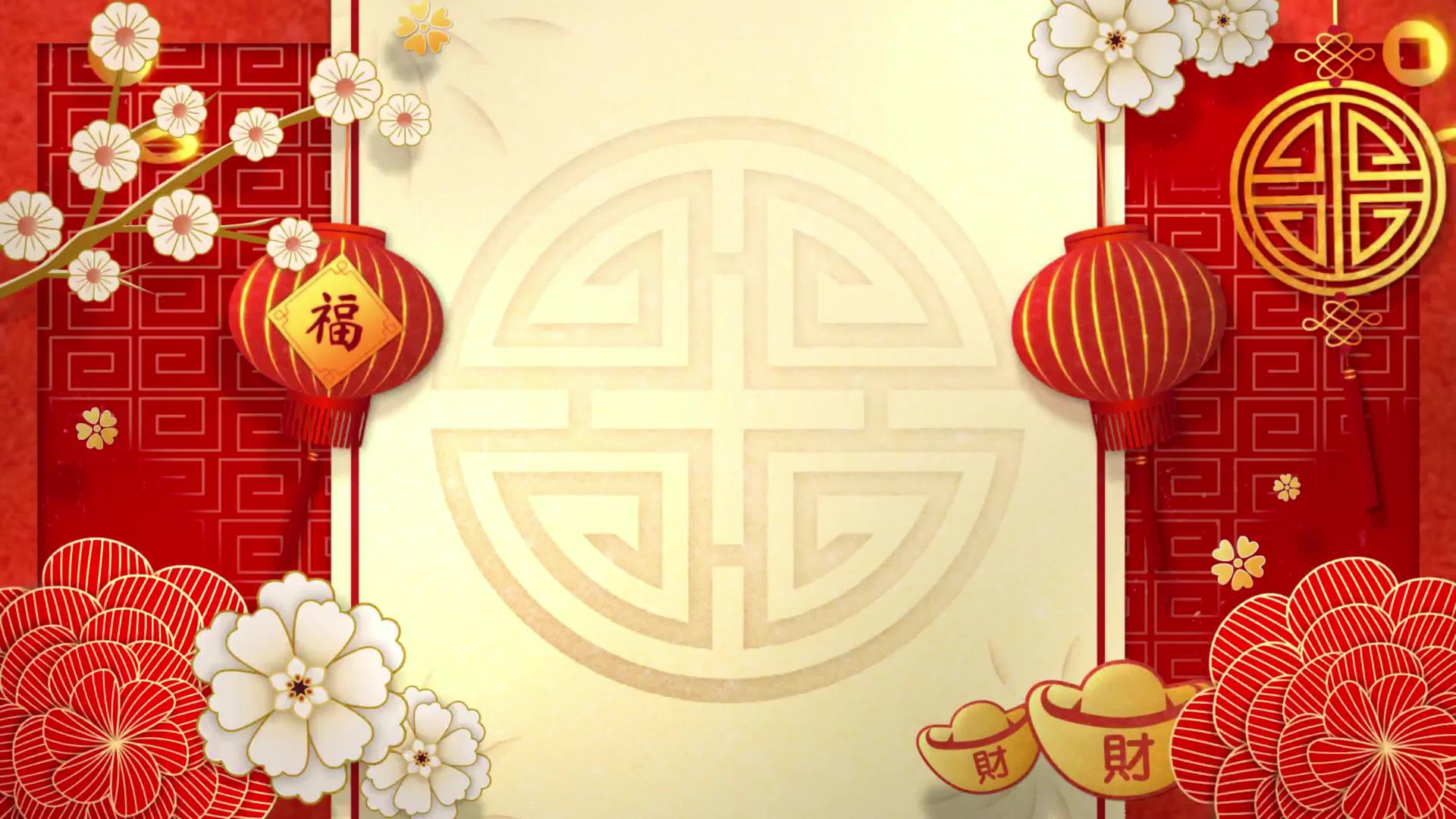 春节祝福背景视频视频的预览图