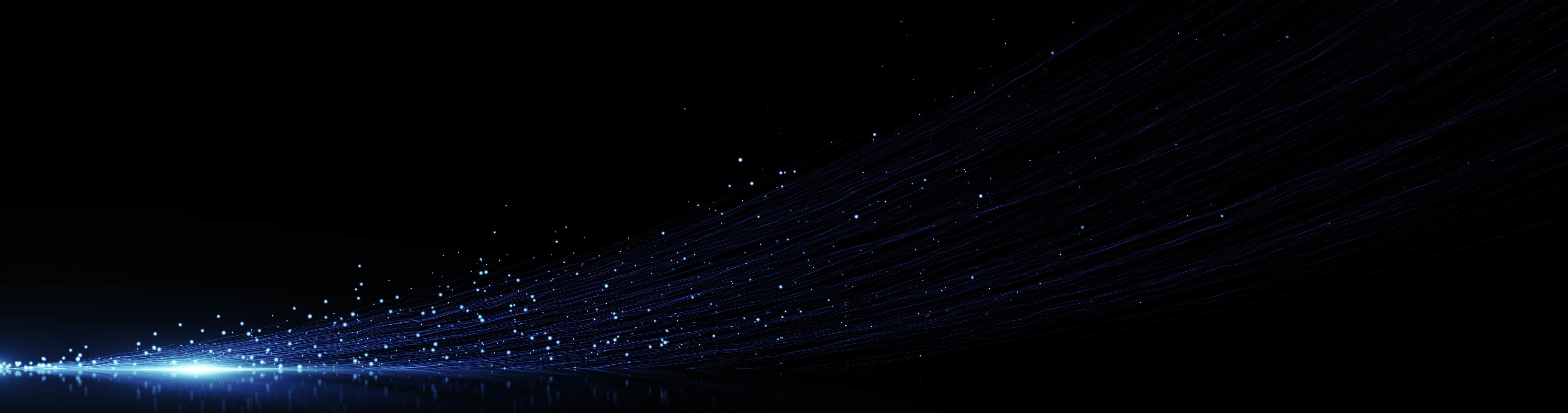 4K唯美抒情蓝色上升粒子背景视频的预览图