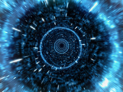 蓝色科技感隧道穿梭背景视频视频的预览图