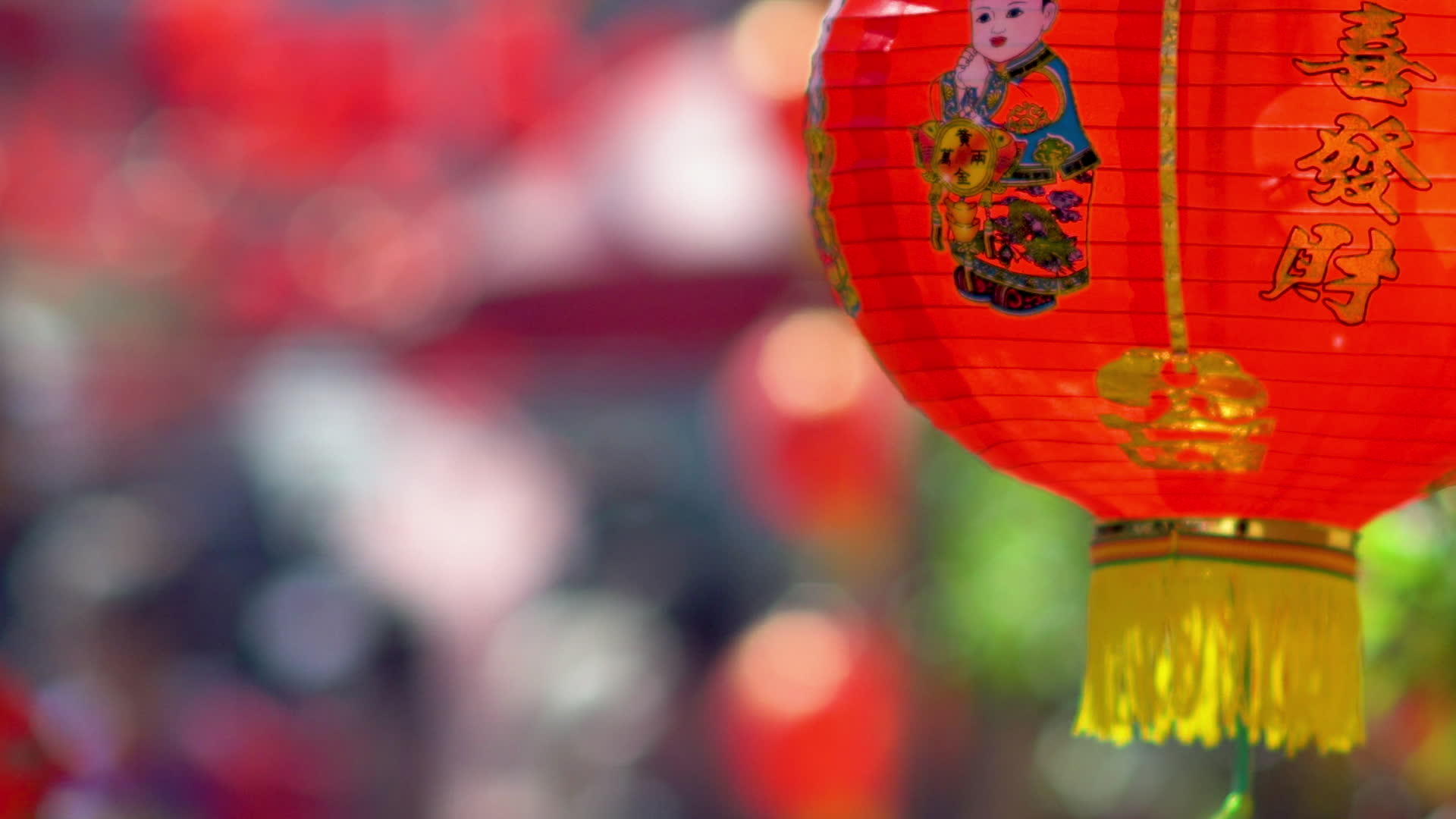 中国新年的灯笼视频的预览图