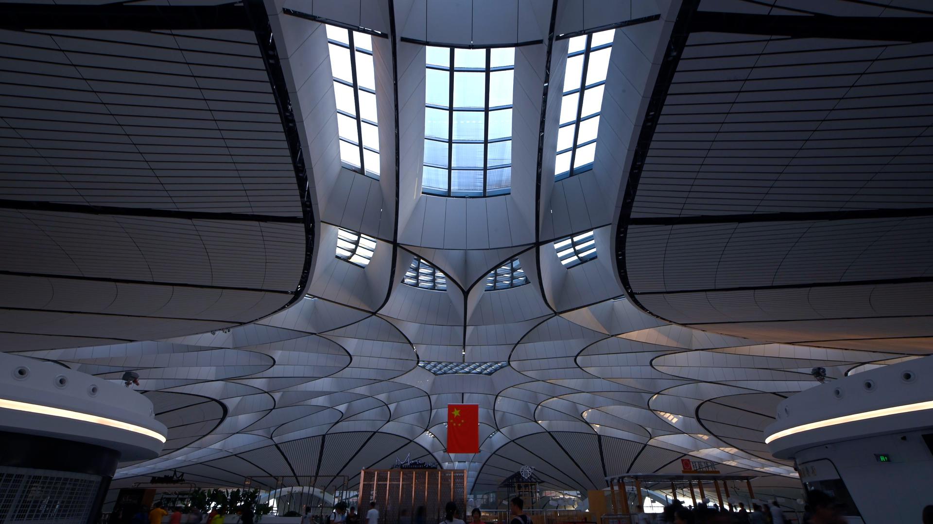 北京大兴国际机场内景4K延时视频视频的预览图