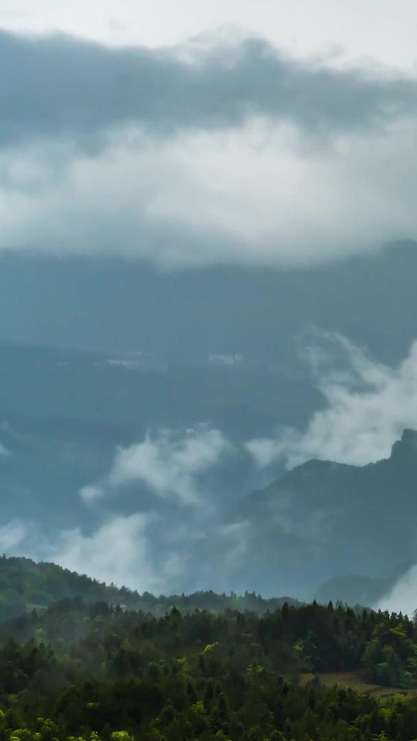 山中云雾仙境飘动延时摄影视频的预览图