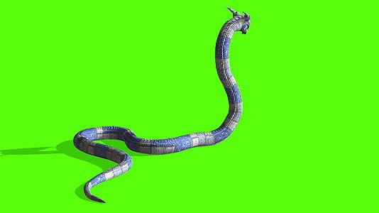 蛇攻击动画绿幕视频的预览图
