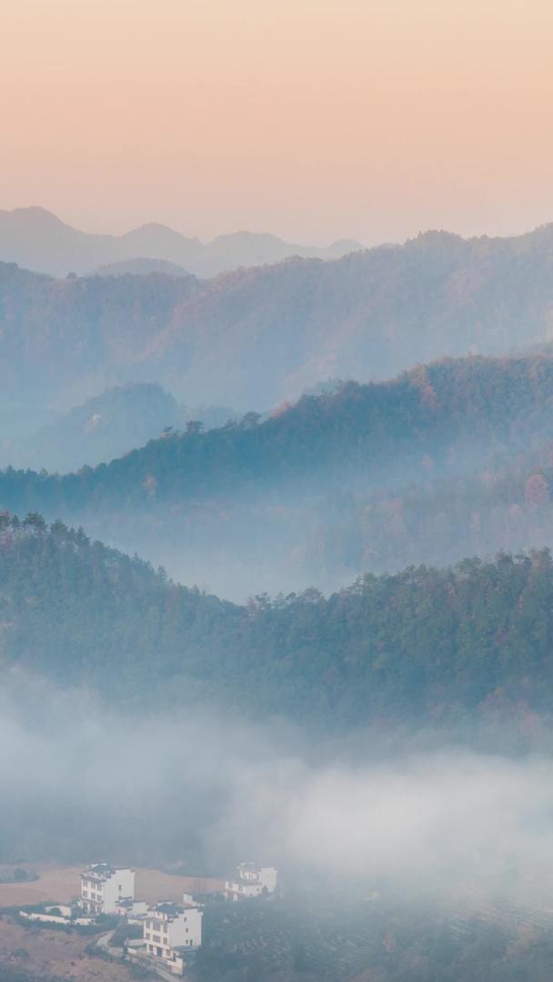 日出晨雾、自然风光、延时视频、安徽淞县摄影天堂石潭视频的预览图