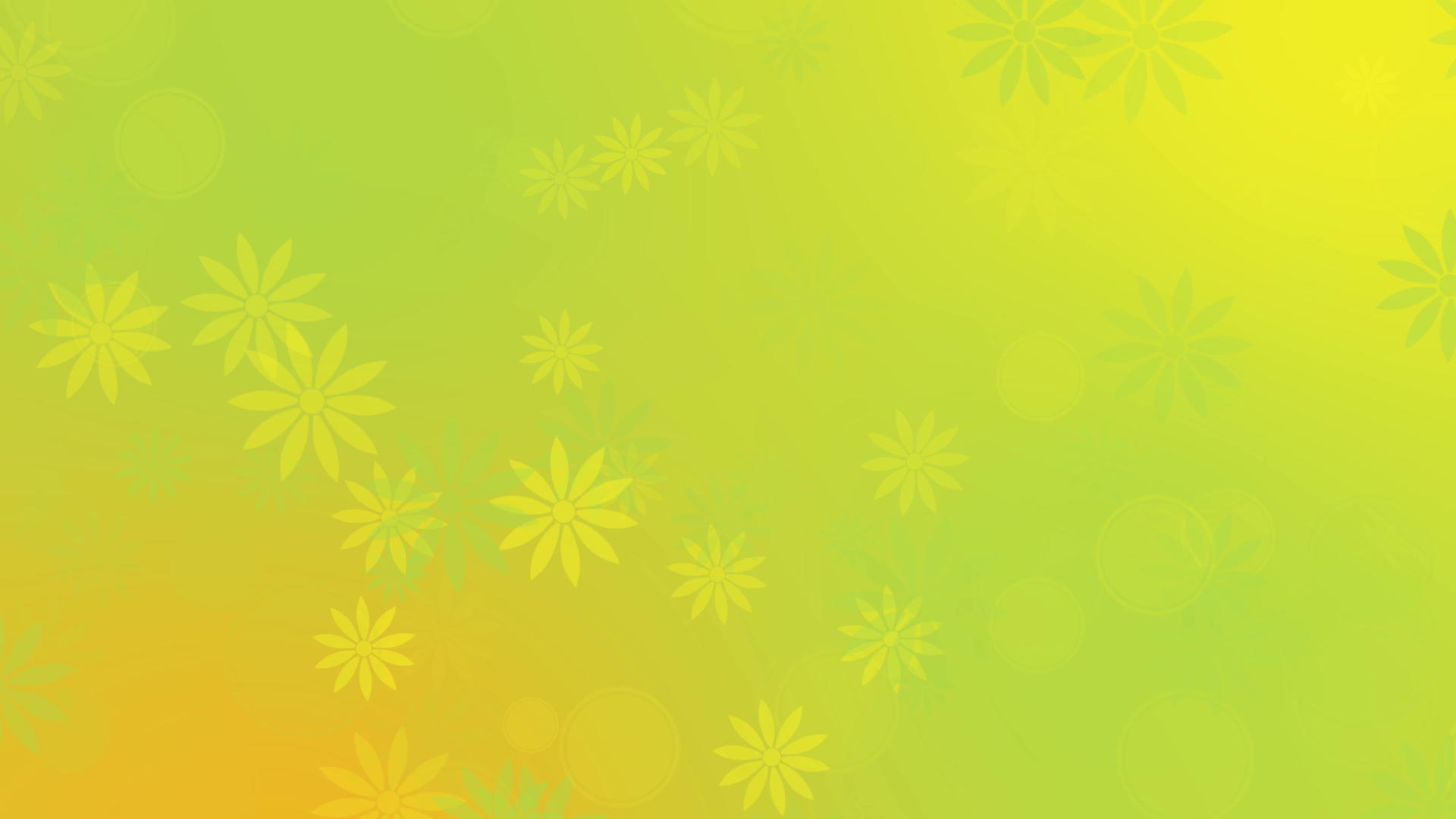 带花的抽象绿色和黄色背景视频的预览图