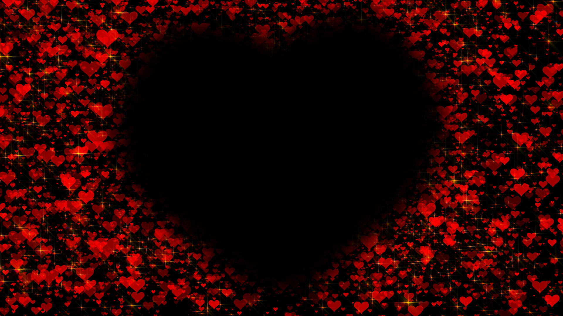红色爱心粒子心形边框修饰动画视频的预览图
