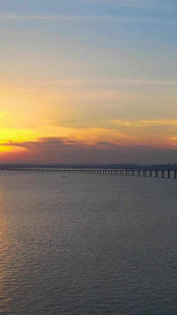 青岛跨海大桥超美日落视频的预览图
