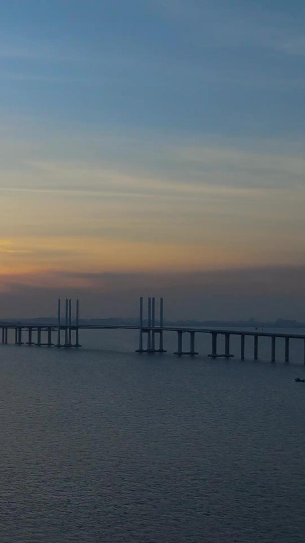 青岛跨海大桥超美日落视频的预览图