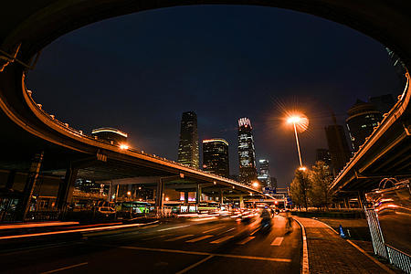 北京国贸桥交通8K延时摄影视频的预览图