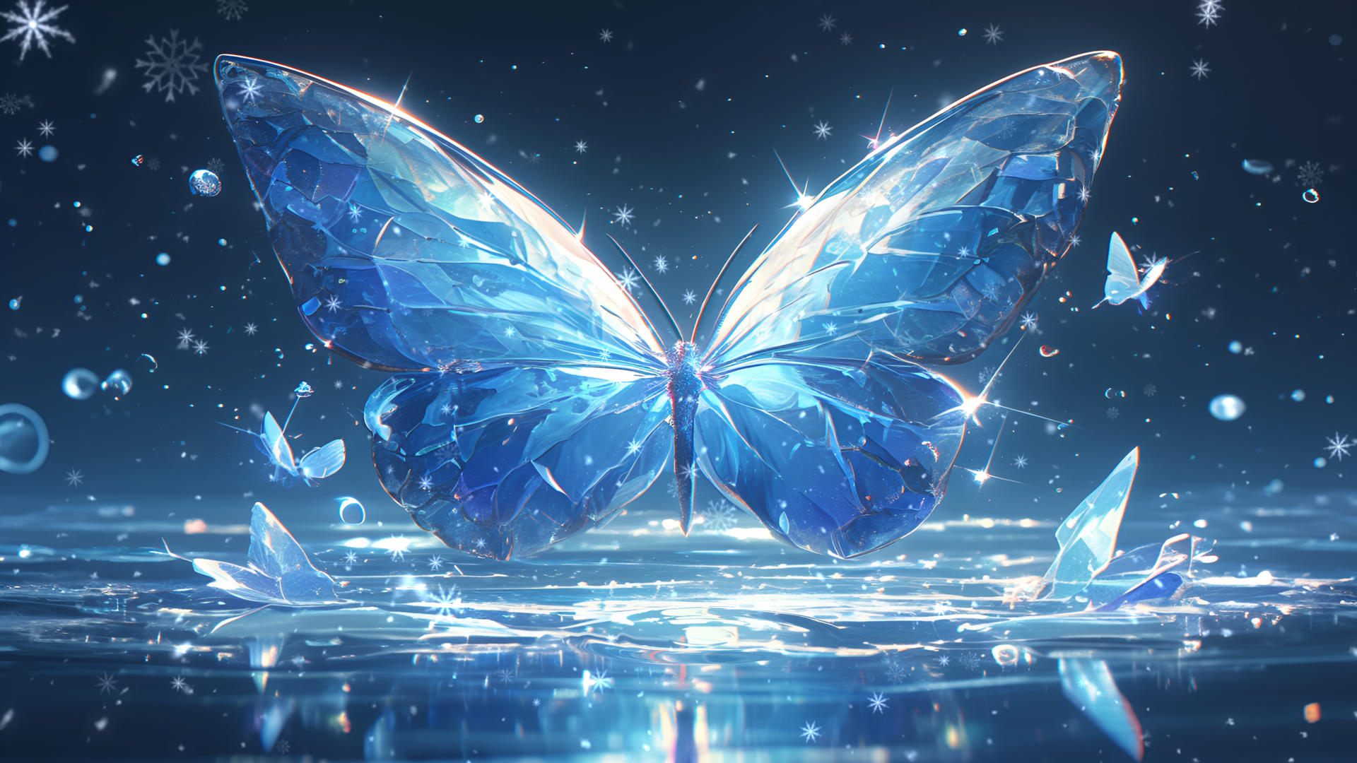 梦蓝蝴蝶背景视频视频视频的预览图