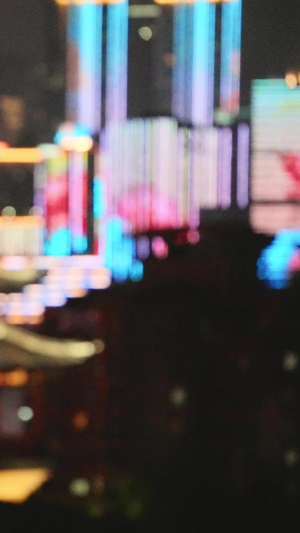 湖北旅游地标5A级黄鹤楼景区夜景素材在城市天际线高楼灯光秀背景下视频的预览图
