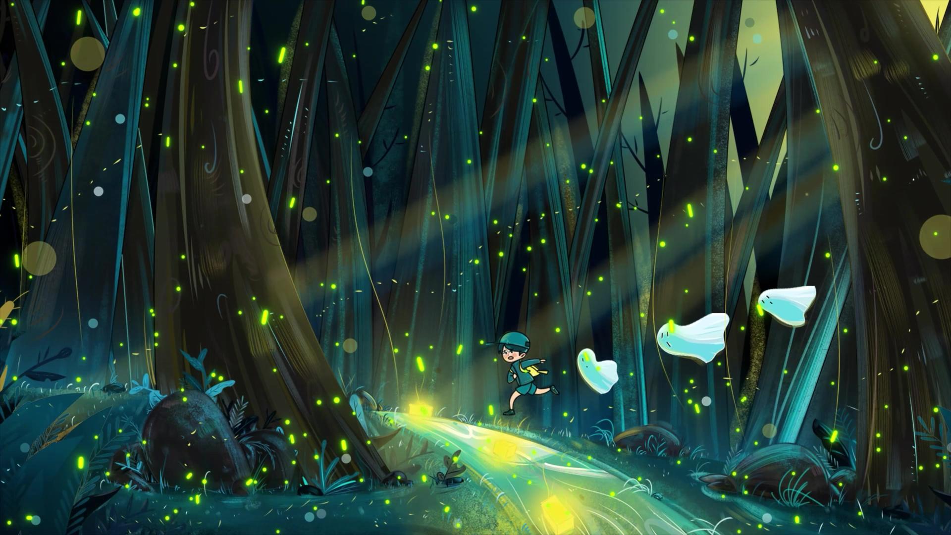 黑暗中的中元节夜晚闹鬼背景视频视频的预览图