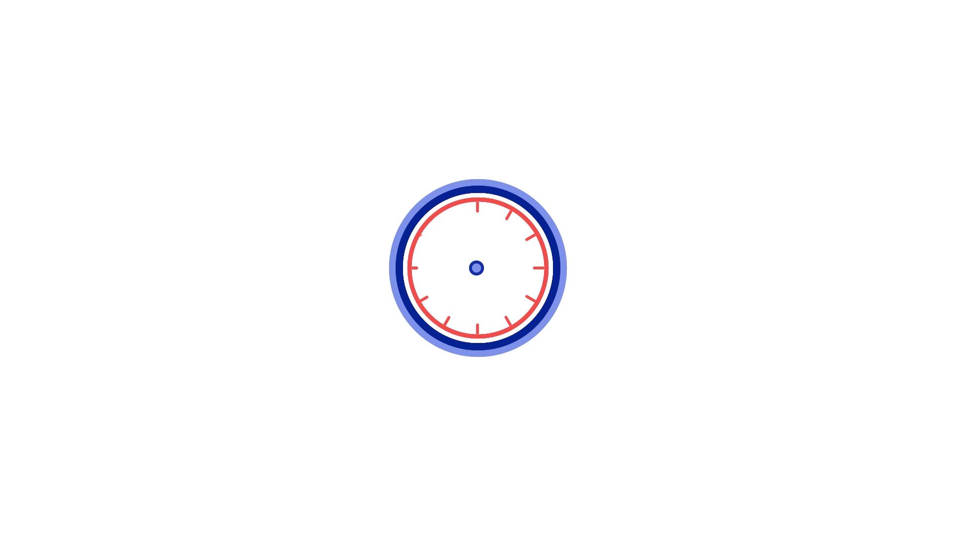 扁平化时钟动画视频的预览图
