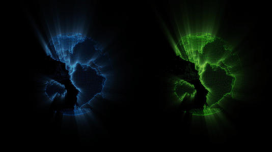 旋转科技感光线地球动画视频的预览图
