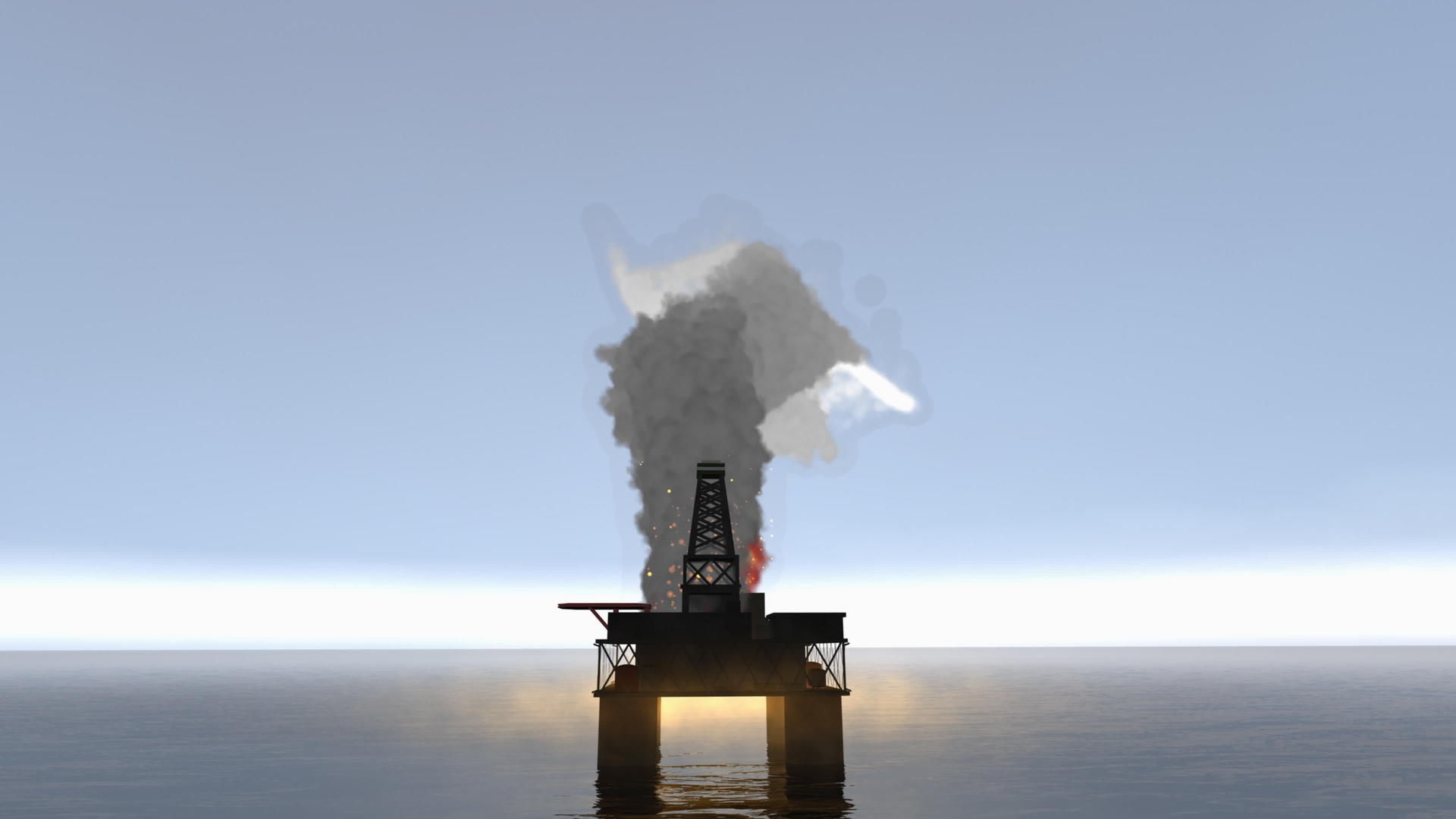 石油钻机发生火灾视频的预览图