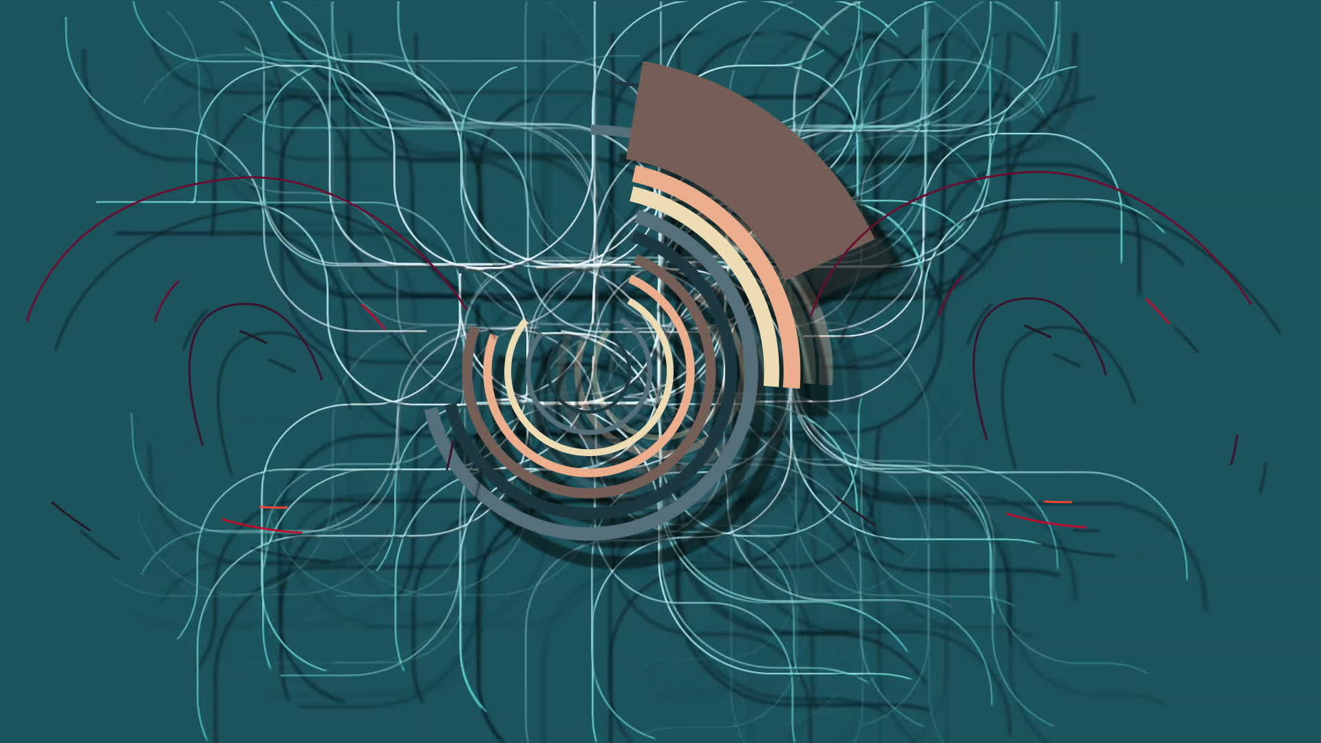 简单的趋势几何元素2d平面抽象背景视频的预览图