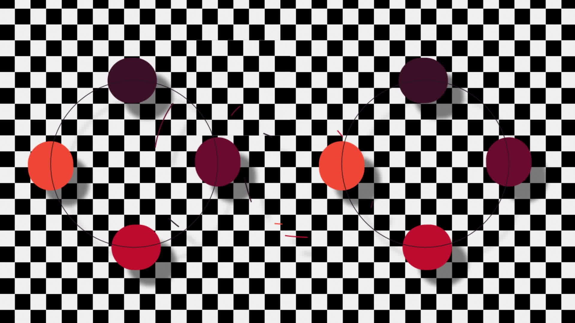 简单2与趋势几何元素d平面抽象背景视频的预览图