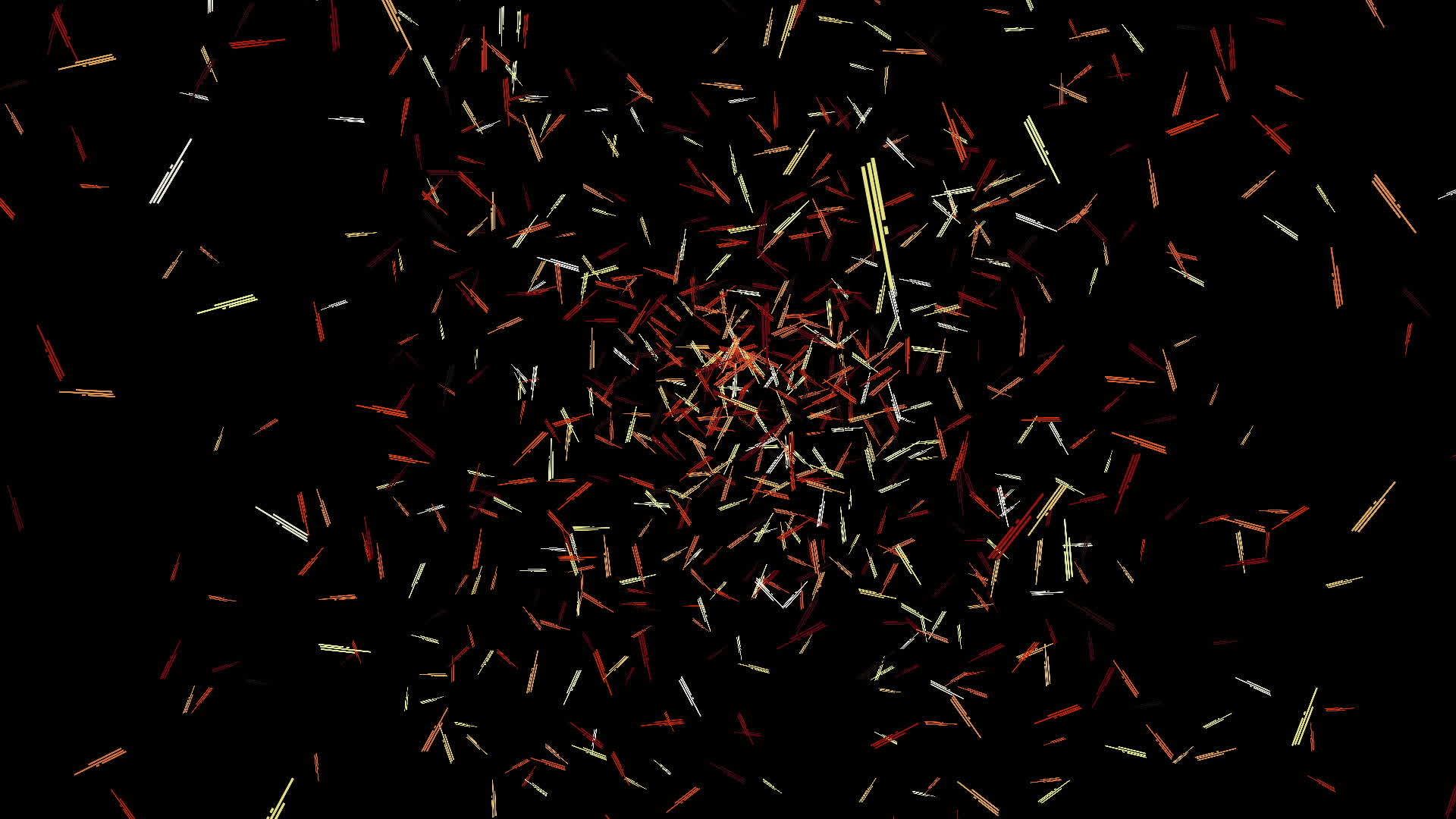 动画-黑色背景奇怪的红白树枝视频的预览图
