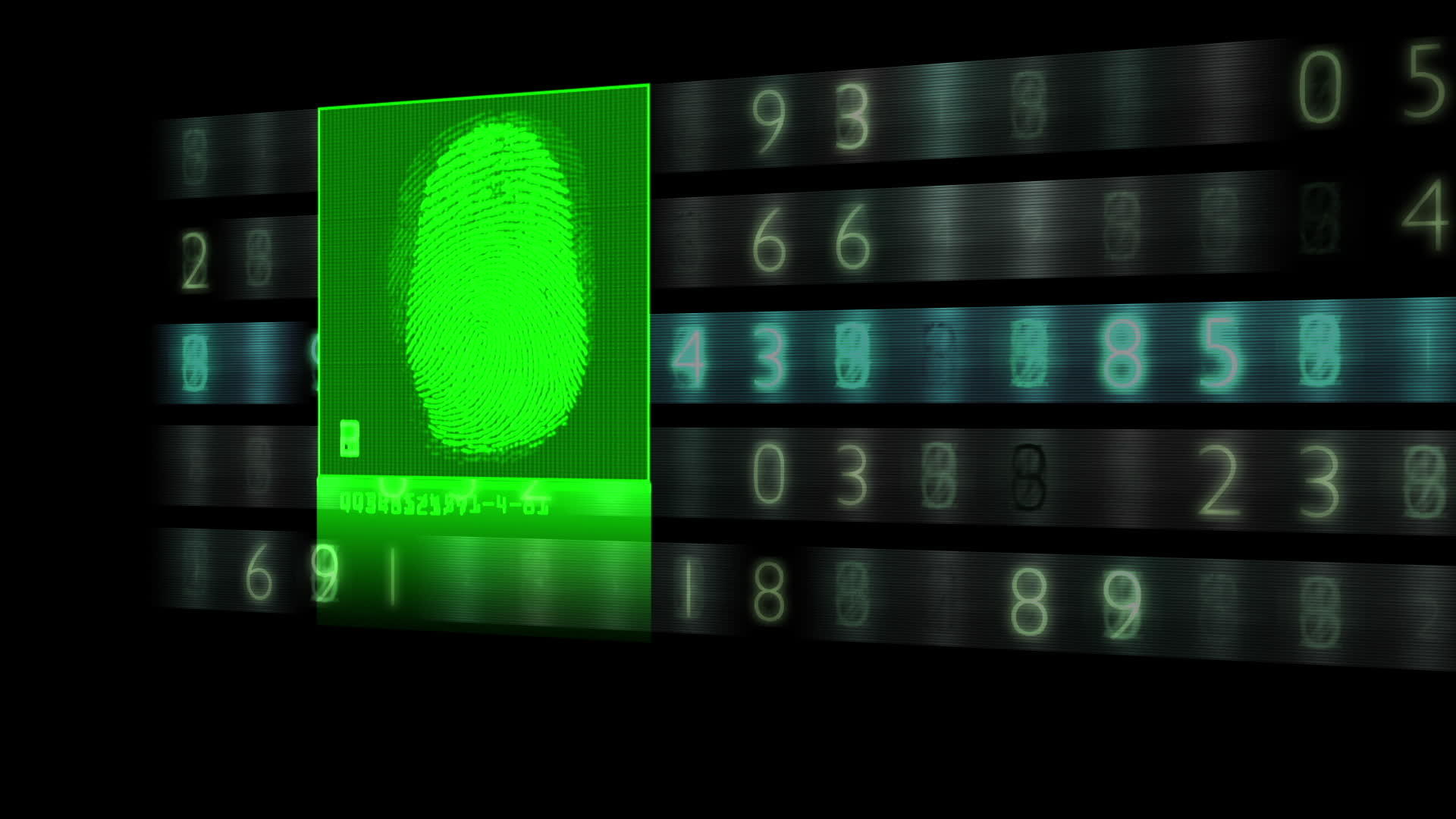 指纹扫描结果是动画效果的成功匹配视频的预览图