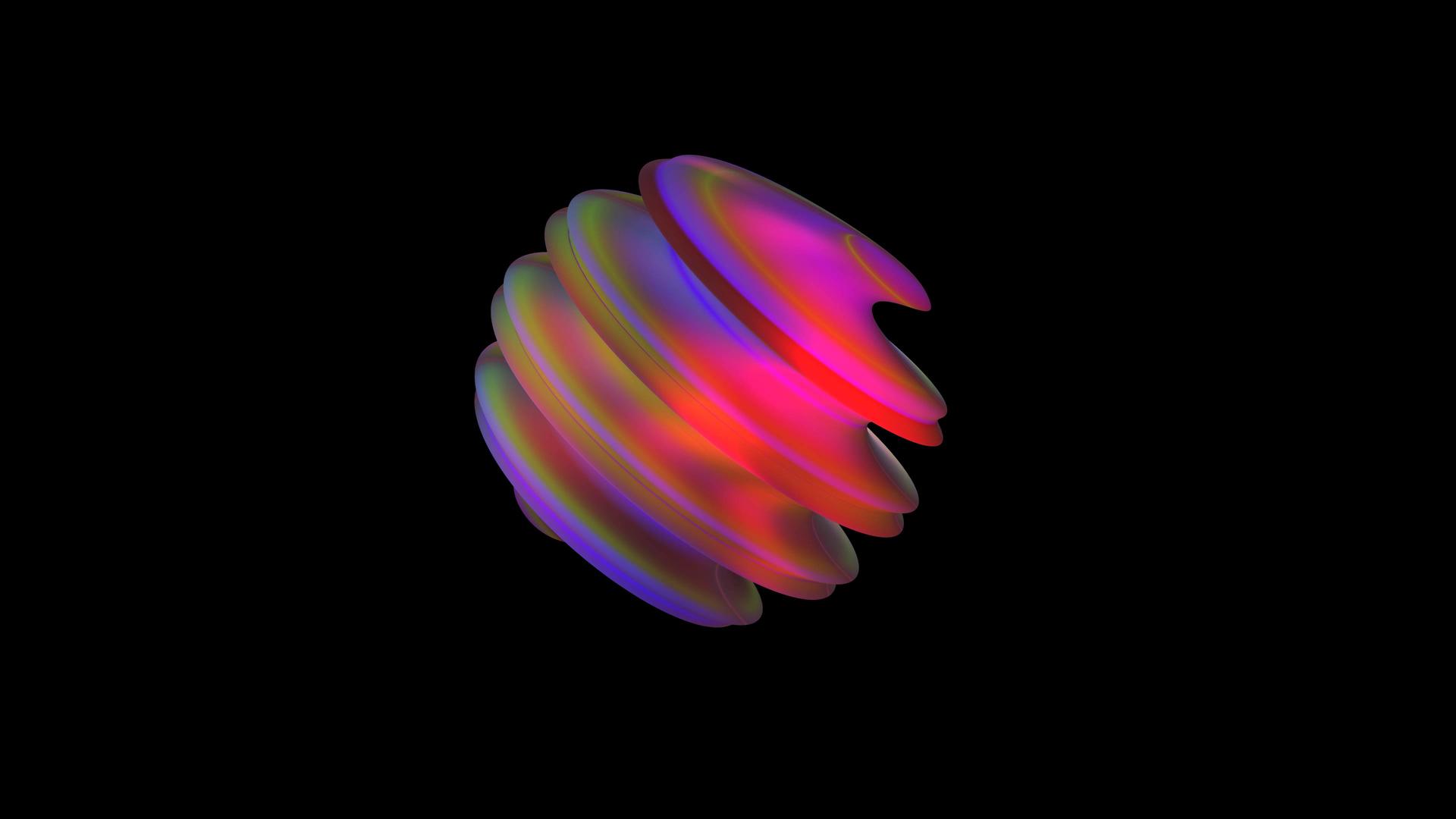 彩色激光渐变节奏球体视频的预览图