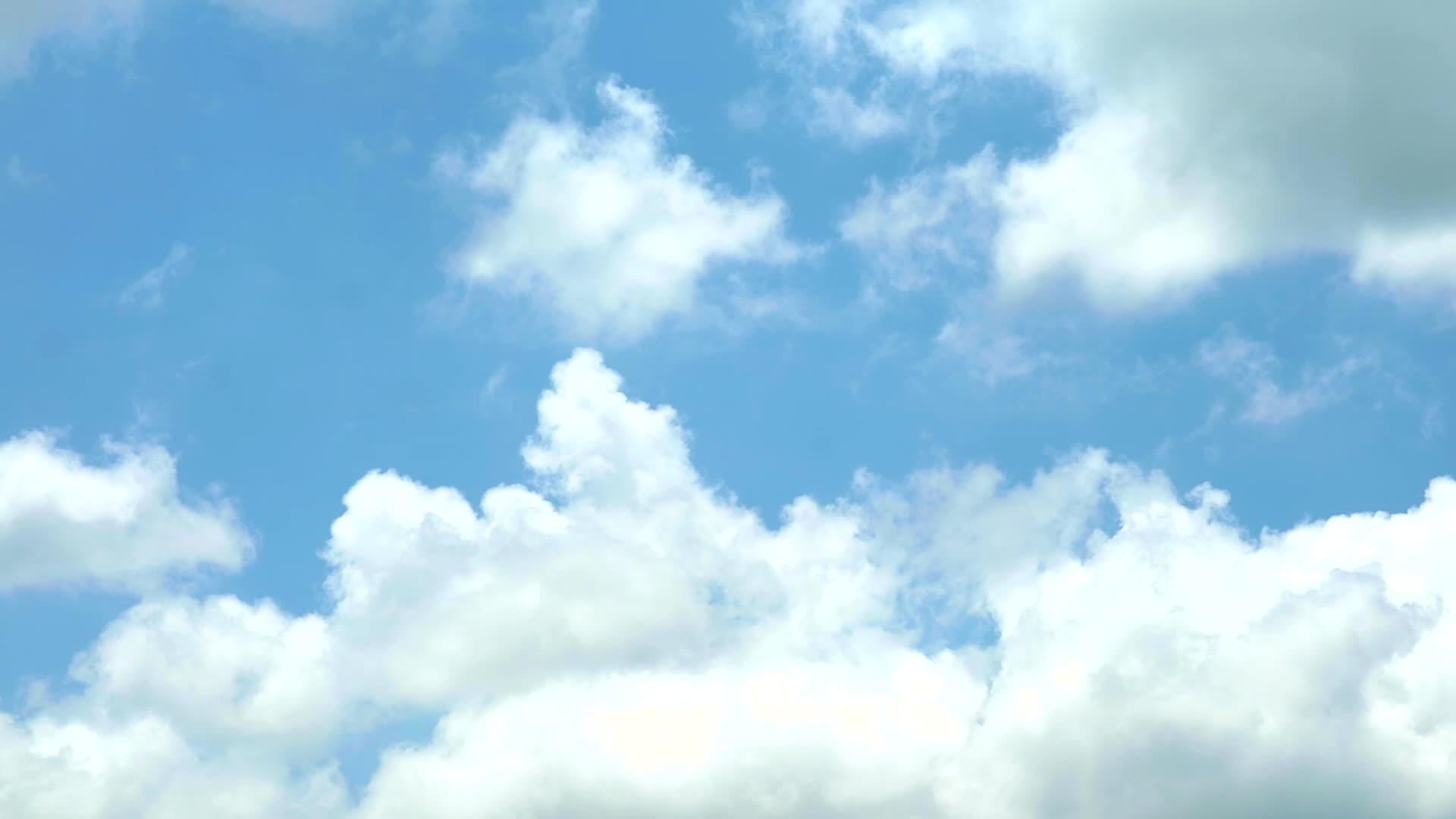 移动的白云和蓝天视频的预览图