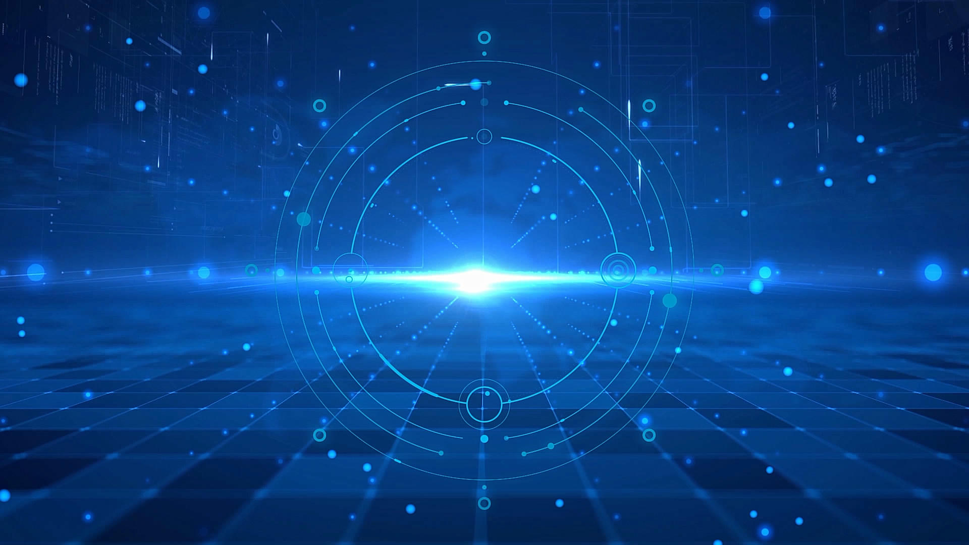蓝色企业科幻背景视频的预览图
