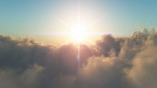 日落3在云层中飞翔D视频的预览图