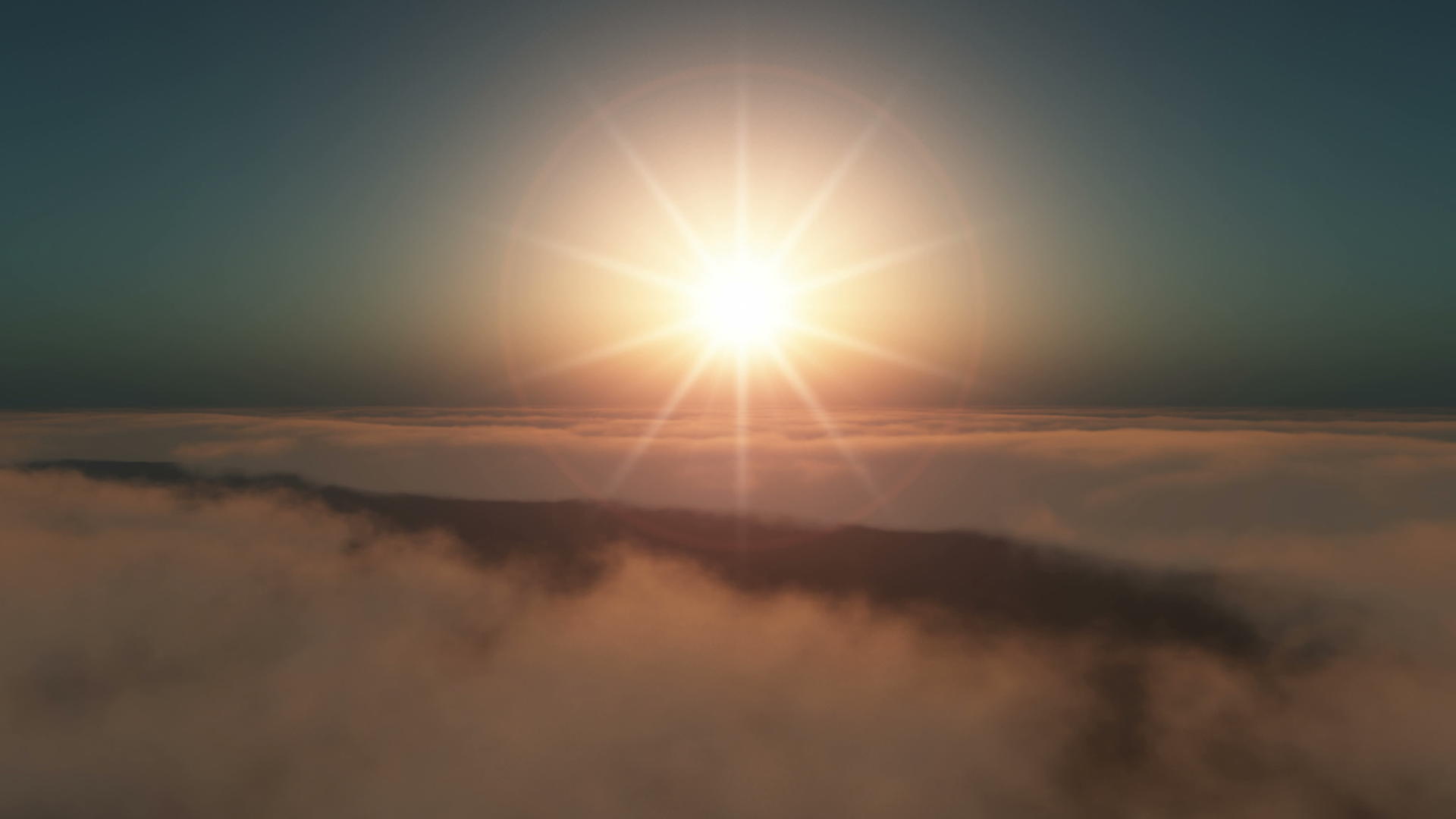 日落时云上飞翔视频的预览图