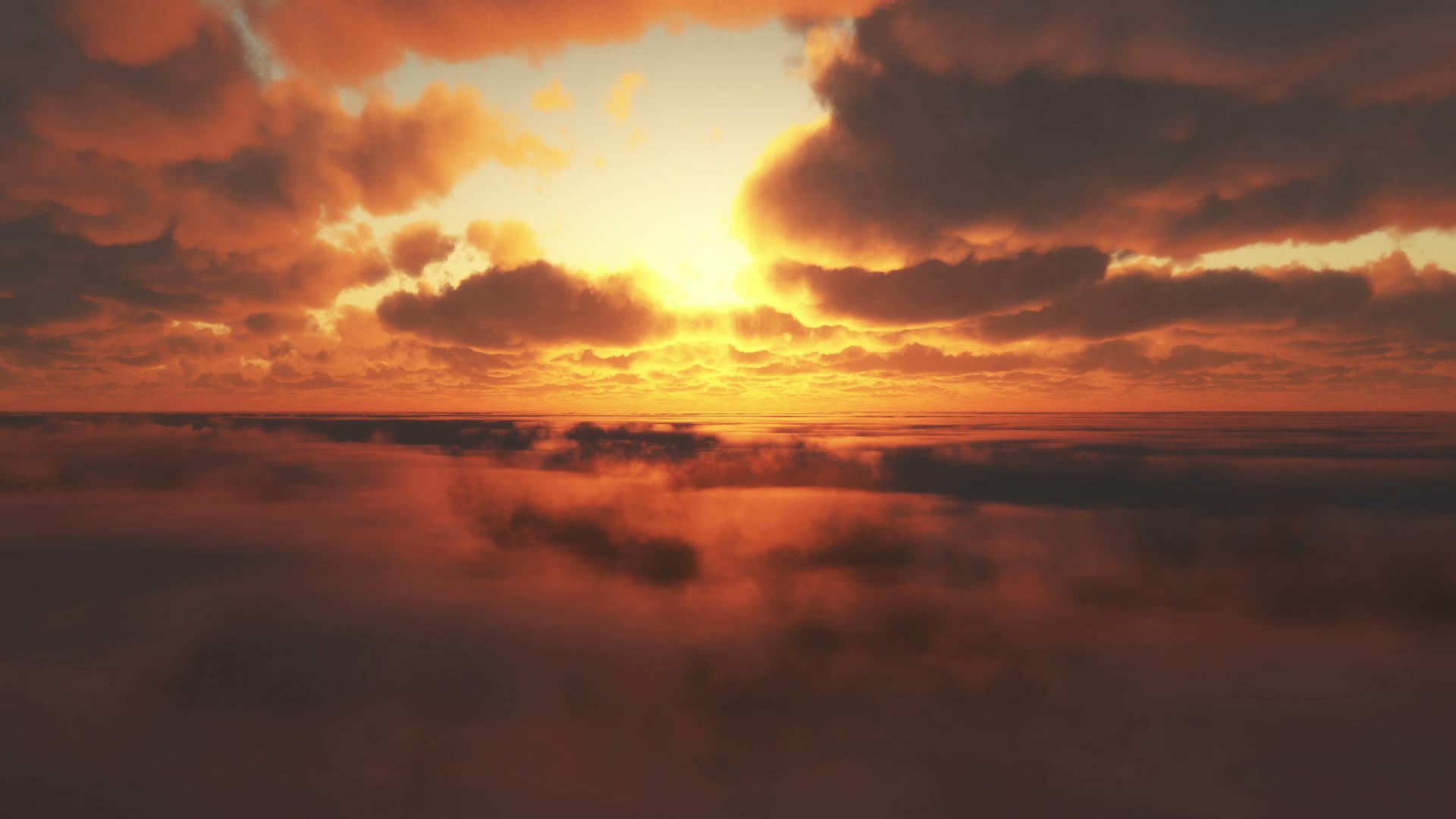 日落风景在云端飞翔视频的预览图