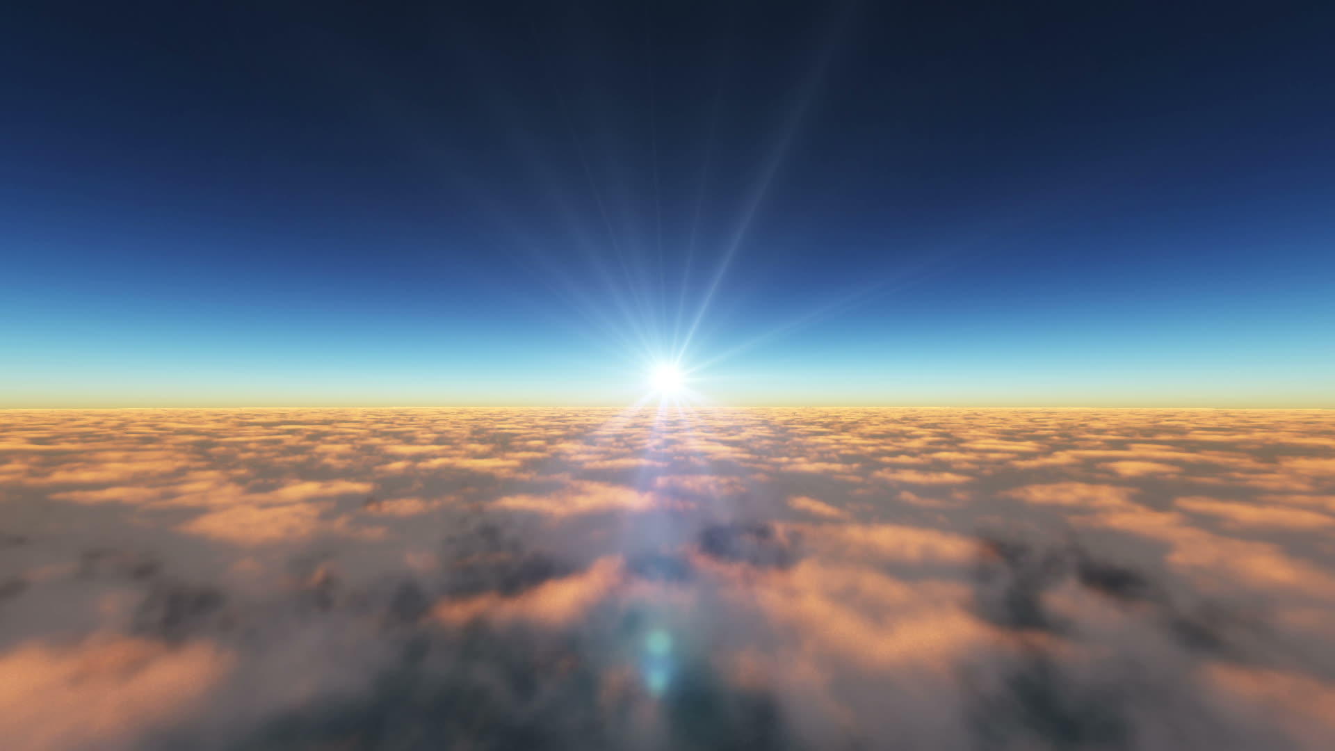 乌云飞过夕阳阳光照耀着视频的预览图