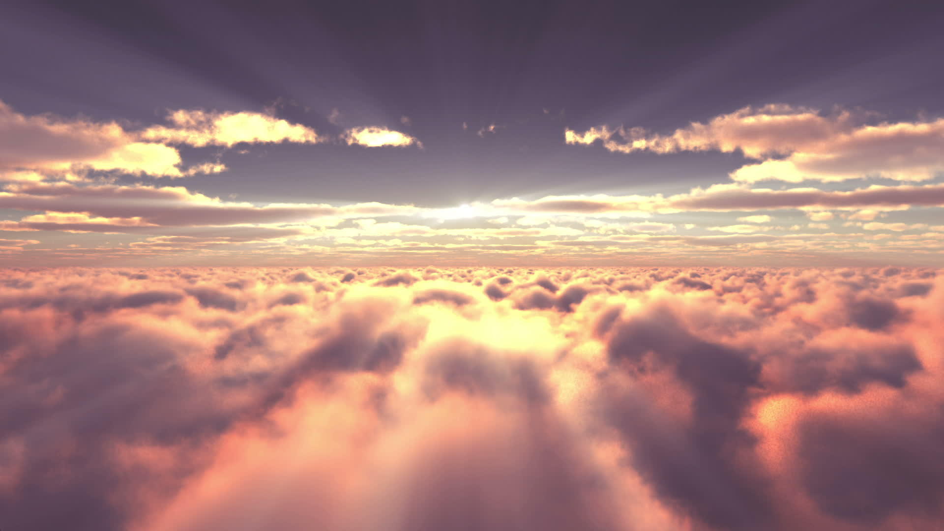 在日落的云端飞翔视频的预览图