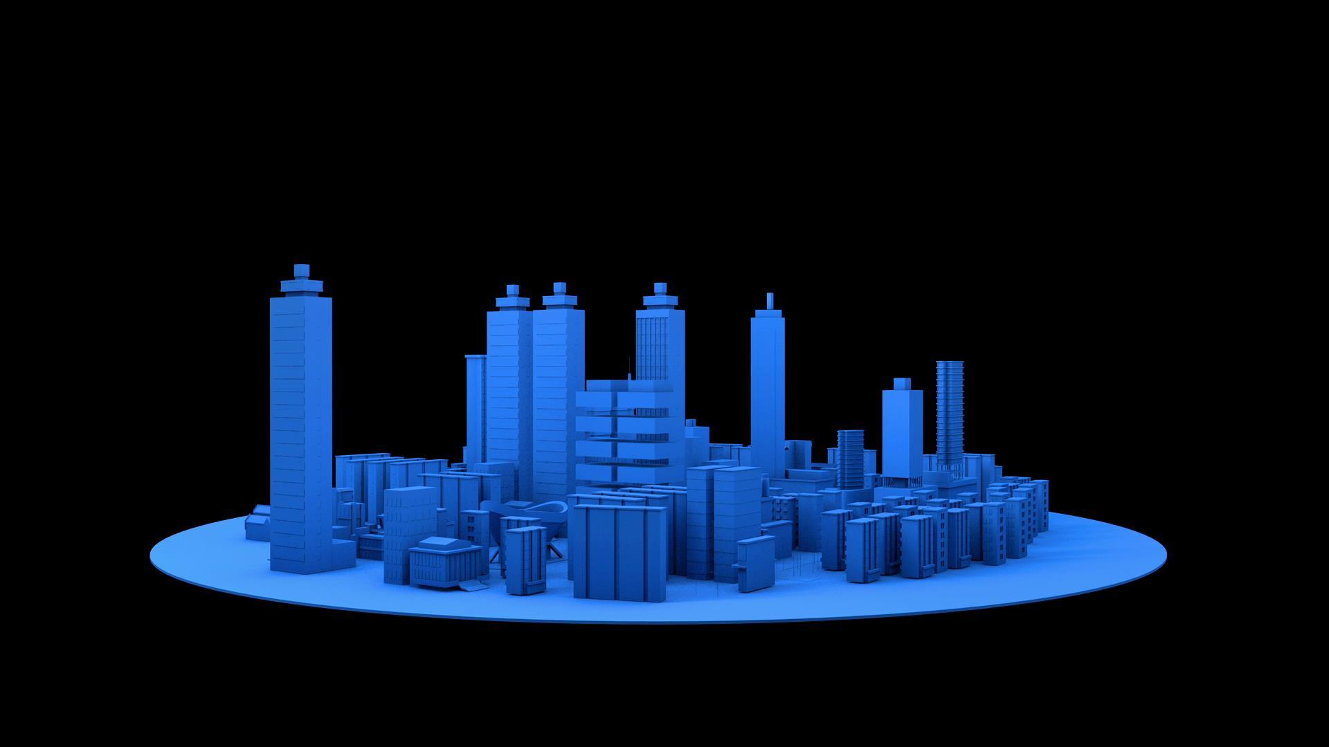 城市科技三维动画AE模板视频的预览图