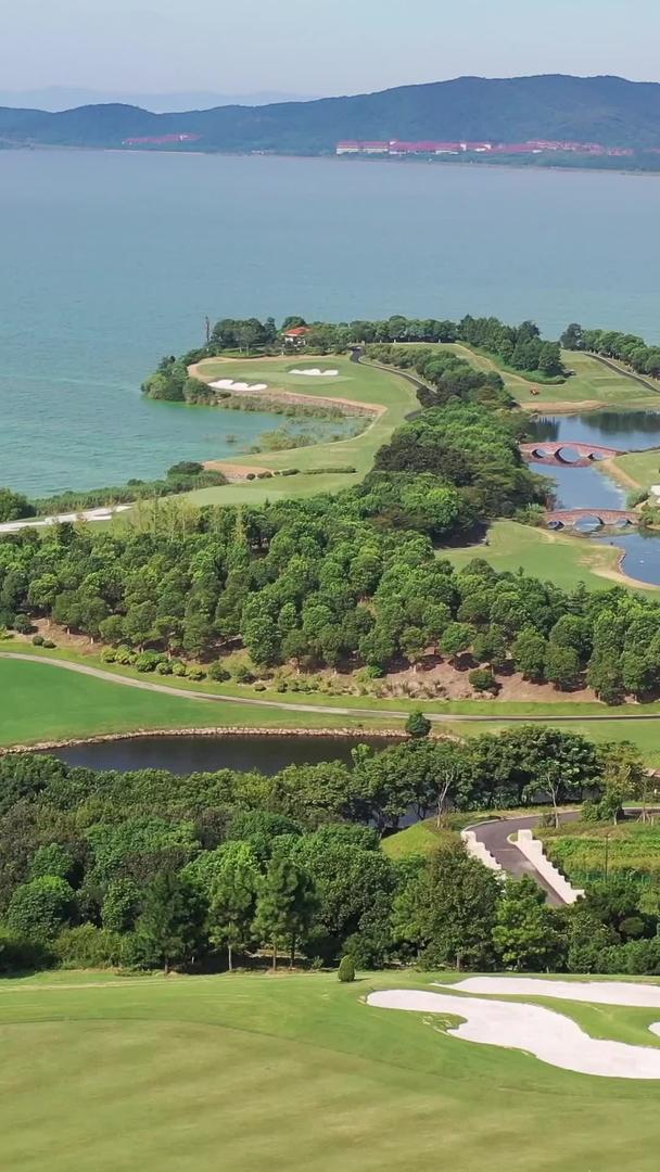 无锡太湖高尔夫球场湖边高尔夫球场视频的预览图