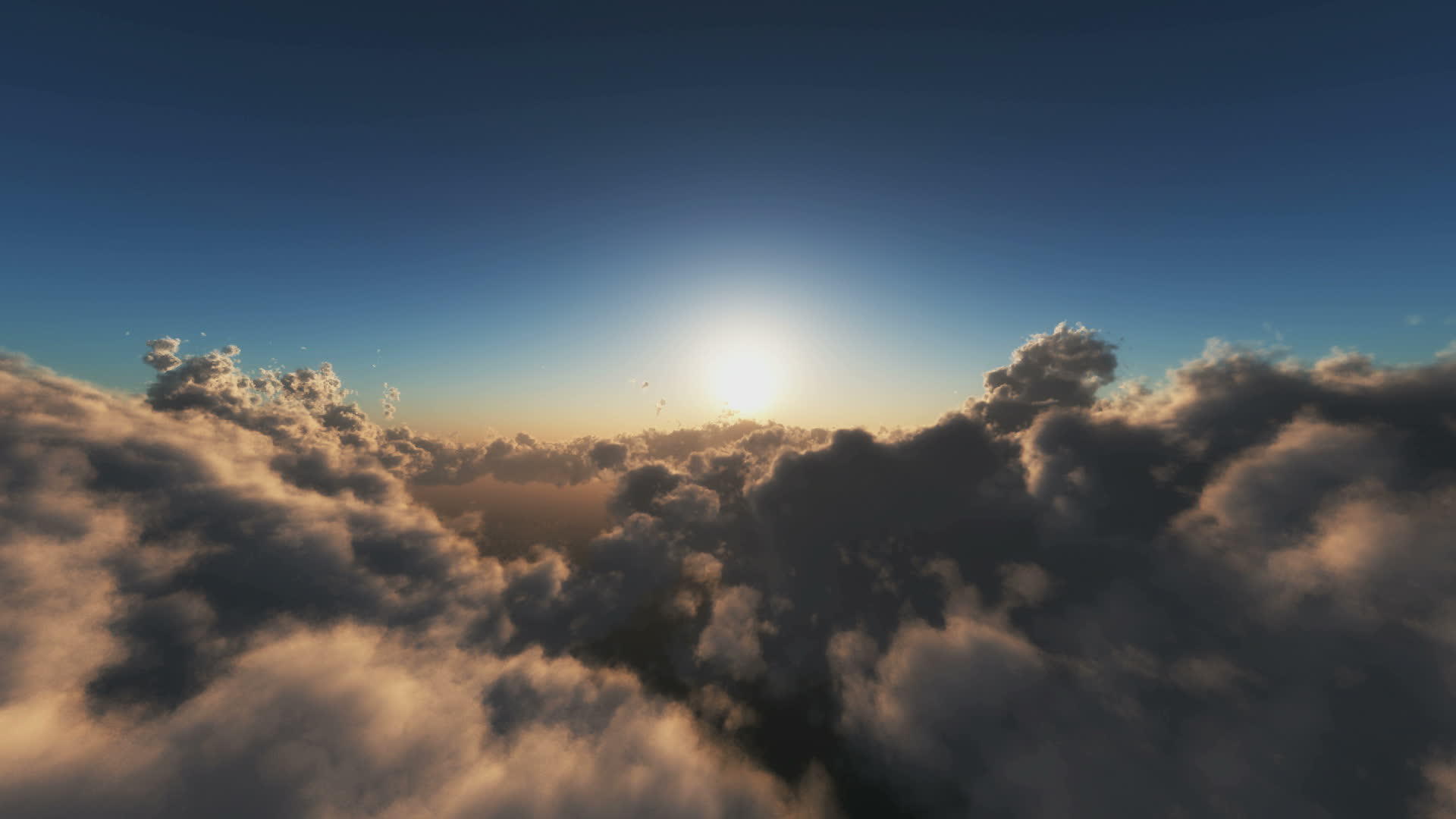 漂浮在高空云层中的景观视频的预览图