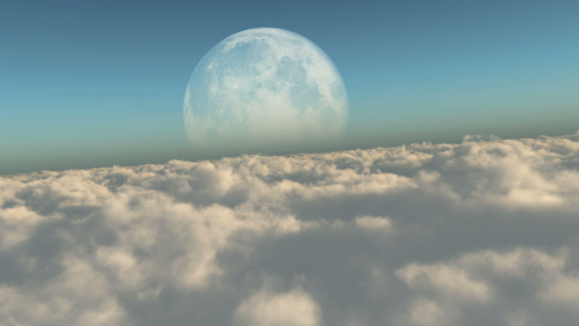 在满月的云上飞翔视频的预览图