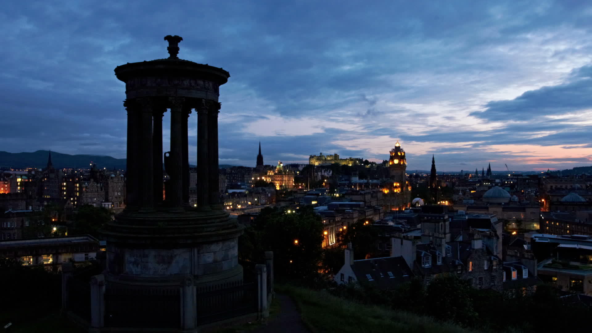 苏格兰埃丁堡的日落视频的预览图