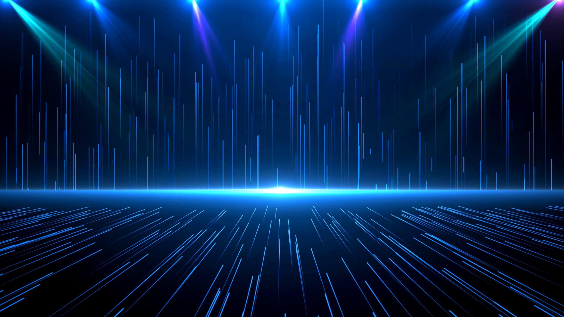 蓝色粒子线条唯美背景视频视频的预览图